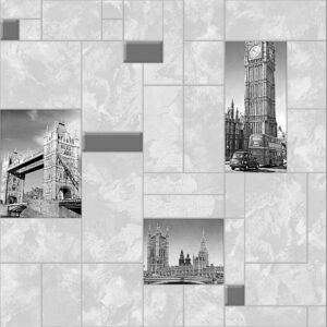 Tapet lavabil, vinil, pentru baie si bucatarie, 7970 London
